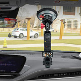 XT-XINTE 1/4 ball head clamp seat/aluminum alloy C-shaped power clamp/bracket/suction cup photography accessory suitable for DJI Pocket 4P/4/3