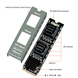 (PHDK) PH5183PLUS M.2 M-Key to 2x SFF-8643 Storage Expansion Card, 8-Port SATA 6Gbps HDD Controller Adapter for Desktop & Server