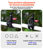 XT-XINTE 1/4 ball head clamp seat/aluminum alloy C-shaped power clamp/bracket/suction cup photography accessory suitable for Insta360 Luna Ultra