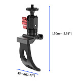 XT-XINTE 1/4 ball head clamp seat/aluminum alloy C-shaped power clamp/bracket/suction cup photography accessory suitable for DJI Pocket 4P/4/3