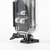XT-XINTE Waterproof Diving Housing for DJI Pocket 3 & 4, 50M Deep Dive Protective Case with Cold Shoe & Dual Cold Shoe Mounts, Anti-Corrosion Shockproof Underwater Shell for Action Camera Accessories
