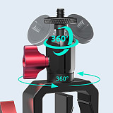 XT-XINTE 1/4 ball head clamp seat/aluminum alloy C-shaped power clamp/bracket/suction cup photography accessory suitable for DJI Pocket 4P/4/3