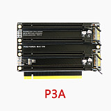 PCIe x16 to 4x PCIe x4 Splitter Adapter Card, PCIe 3.0 Clock Splitting Riser Extender, P3AV2 PCB Motherboard Expansion Card