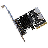 (PHDK) PH5087 PCIe 3.0 to 2x SFF-8087 Storage Expansion Card, 8-Port SATA 6Gbps HDD Controller Adapter for Desktop & Server