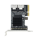 (PHDK) PH5087 PCIe 3.0 to 2x SFF-8087 Storage Expansion Card, 8-Port SATA 6Gbps HDD Controller Adapter for Desktop & Server