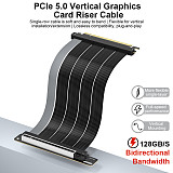 PCIe 5.0 x16 GPU Riser Extension Cable, Universal PCIe Gen5 Graphics Card Extender with Broad Chassis Compatibility