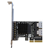 (PHDK) PH5087 PCIe 3.0 to 2x SFF-8087 Storage Expansion Card, 8-Port SATA 6Gbps HDD Controller Adapter for Desktop & Server