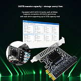 PH5081 PCIe 3.0 to 8-Port SATA 6Gbps HDD Expansion Card Bracket Storage Controller Adapter for Desktop & Server