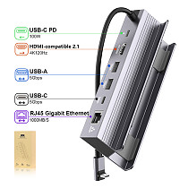 6-IN-1 Steam Deck Dock Station 4K120Hz RJ45 1000Mbps USB Hub