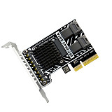 PH5083 PCIe 3.0 to 2x SFF-8643 Storage Expansion Card, 8-Port SATA 6Gbps HDD Controller Adapter for Desktop & Server