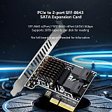 PH5083 PCIe 3.0 to 2x SFF-8643 Storage Expansion Card, 8-Port SATA 6Gbps HDD Controller Adapter for Desktop & Server