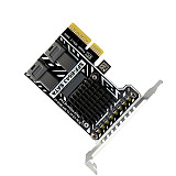 PH5083 PCIe 3.0 to 2x SFF-8643 Storage Expansion Card, 8-Port SATA 6Gbps HDD Controller Adapter for Desktop & Server