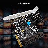 PH5081 PCIe 3.0 to 8-Port SATA 6Gbps HDD Expansion Card Bracket Storage Controller Adapter for Desktop & Server
