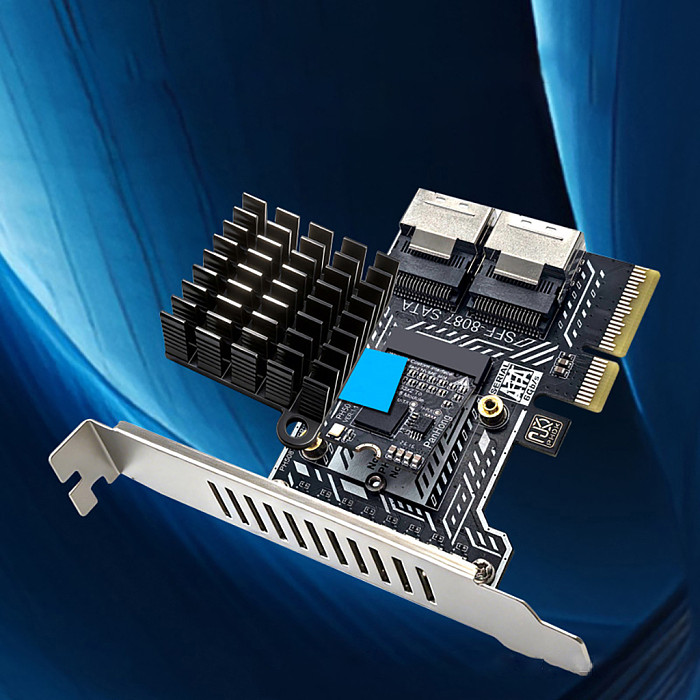 (PHDK) PH5087 PCIe 3.0 to 2x SFF-8087 Storage Expansion Card, 8-Port SATA 6Gbps HDD Controller Adapter for Desktop & Server