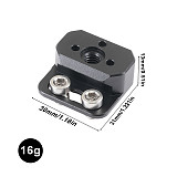 Extension Mini NATO Sliding Bar with 1/4  / 3/8  Screws, Camera Cage Mounting Accessory for Photography