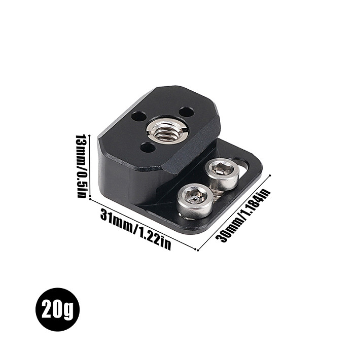 Extension Mini NATO Sliding Bar with 1/4  / 3/8  Screws, Camera Cage Mounting Accessory for Photography