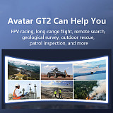 (Walksnail) GT2 2W High-Definition Digital Video Transmission Kit, High Power Long Range Night Vision FPV Transmitter Receiver Set