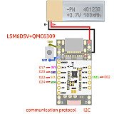 (FrSky) LSM6DSV + QMC6309 Tracking Module, Suitable for Robot Training of SlimeVR, Smol Slime and Other Devices