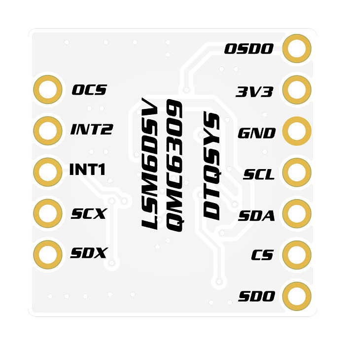 (FrSky) LSM6DSV + QMC6309 Tracking Module, Suitable for Robot Training of SlimeVR, Smol Slime and Other Devices