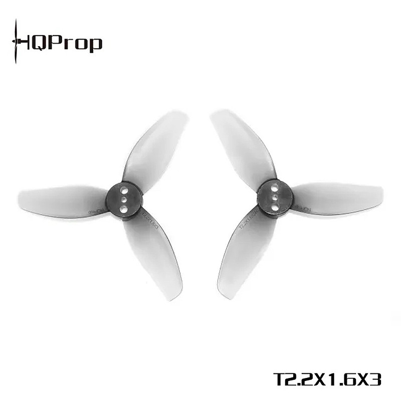 (HQProp) 2CW + 2CCW T2.2X1.6X3 3-Blade PC Propeller For FPV Drone