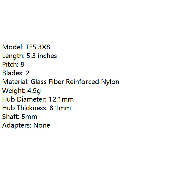 2PCS HQProp TE 5.3X8E Electric Propeller(CW/CCCW) Glass Fiber Nylon Propeller For Drone