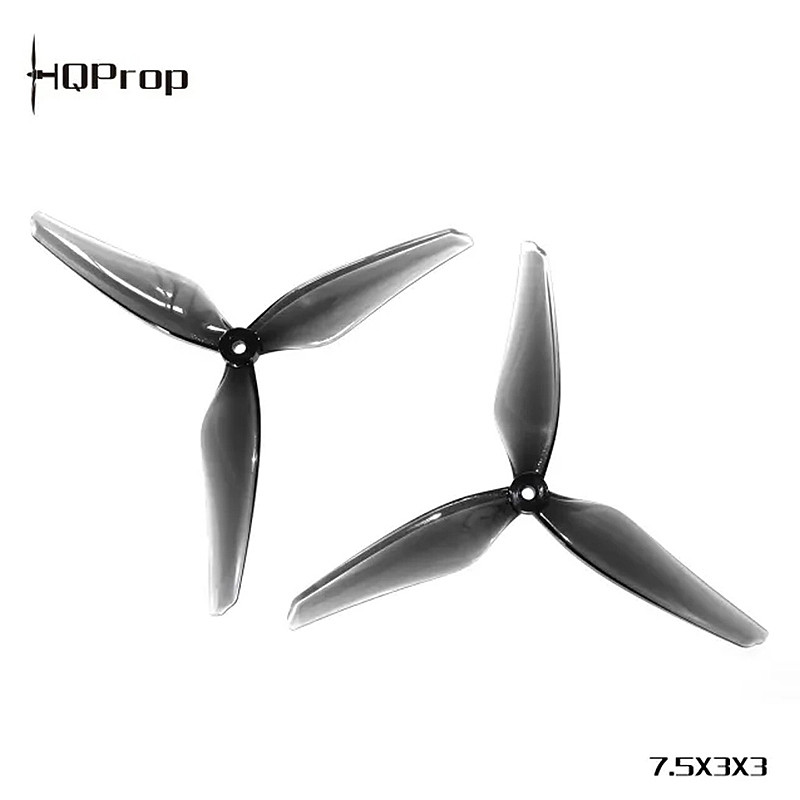 (HQProp) 2CW+2CCW 7.5X3X3 High Efficiency Crash Resistant 3-Blade PC Propeller For FPV Drone