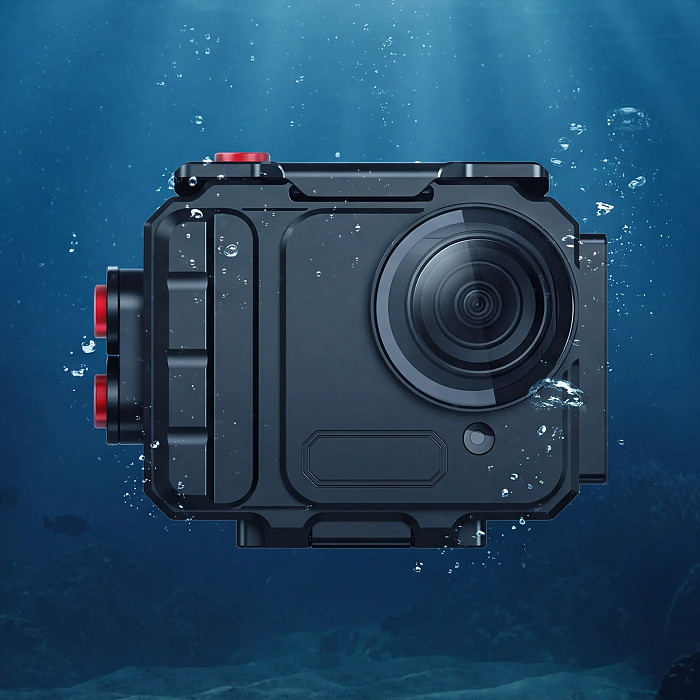 Aluminum 80M Waterproof Dive Case For Insta360 GO Ultra Magnetic Quick Release Horizontal Vertical Shooting Shell With 1/4 Arri-Standard Positioning Hole