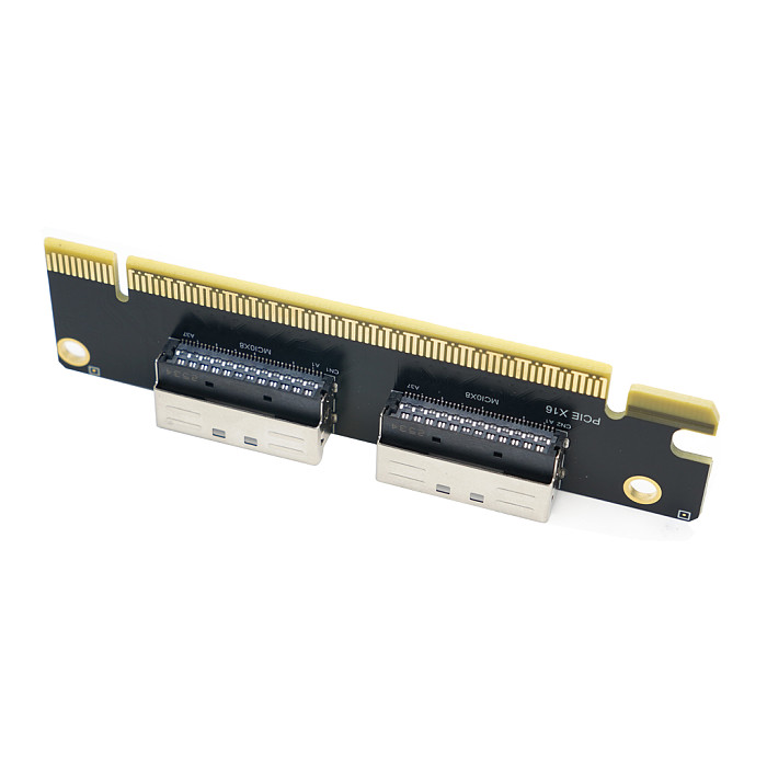 PCIe 4.0 X16 To Dual MCIO X8 Clock Splitter Expansion Card, PCB Board PCIe To MCIO Adapter Converter Card