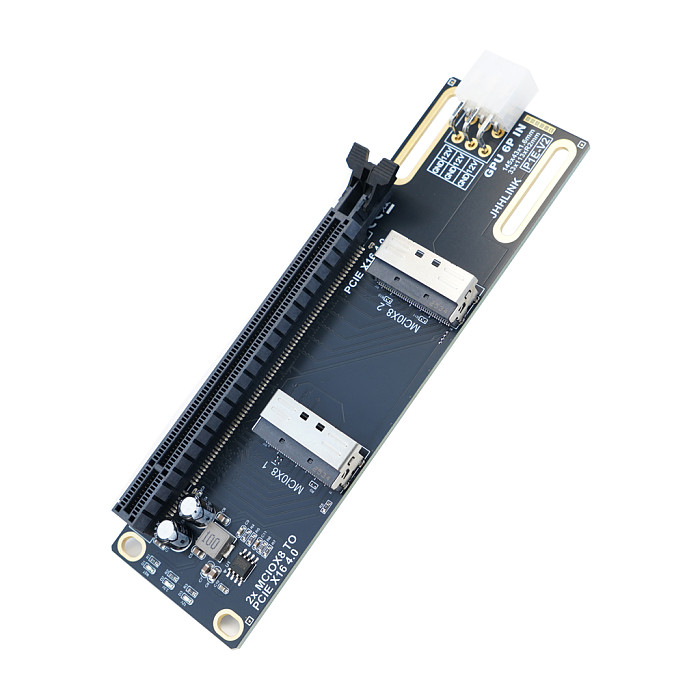 Dual Port MCIO X8 To PCIe X16 Gen4 4.0 High Speed Server Expansion Card, PCB Circuit Board PCIe Adapter Converter Card