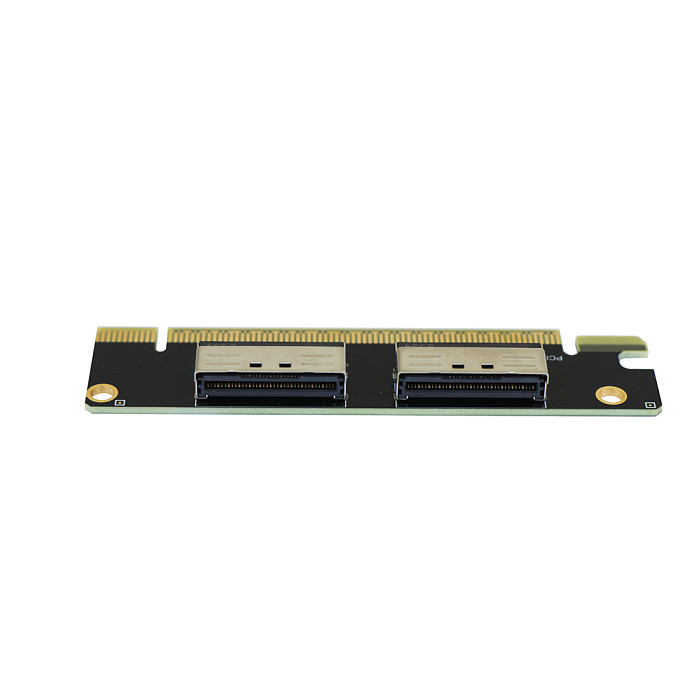 PCIe 4.0 X16 To Dual MCIO X8 Clock Splitter Expansion Card, PCB Board PCIe To MCIO Adapter Converter Card