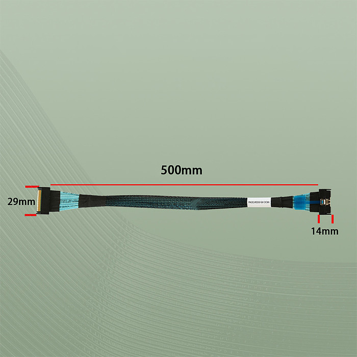 MCIO X8 Cable PCIe 4.0 / PCIe 5.0 High Speed Server Connecting Wire, Gen4/Gen5 Straight Male To Male 74Pin MCIOX8GEN4/ MCIOX8GEN5 Cable