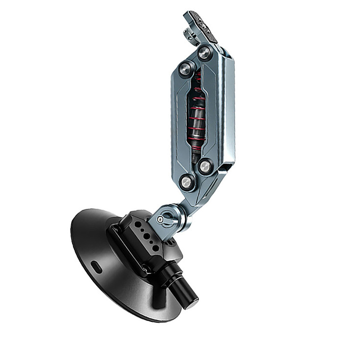 Car Vacuum Suction Cup Shock Absorber Mount Made of Aluminum & Rubber Compatible with DJI Pocket 3 / Pocket 4 Pro Action Camera Vehicle Shooting Accessory