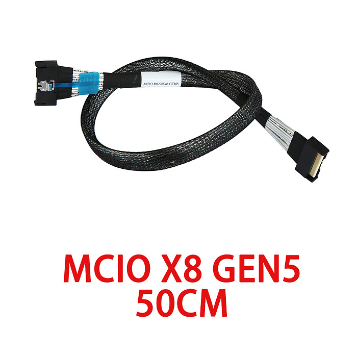 MCIO X8 Cable PCIe 4.0 / PCIe 5.0 High Speed Server Connecting Wire, Gen4/Gen5 Straight Male To Male 74Pin MCIOX8GEN4/ MCIOX8GEN5 Cable