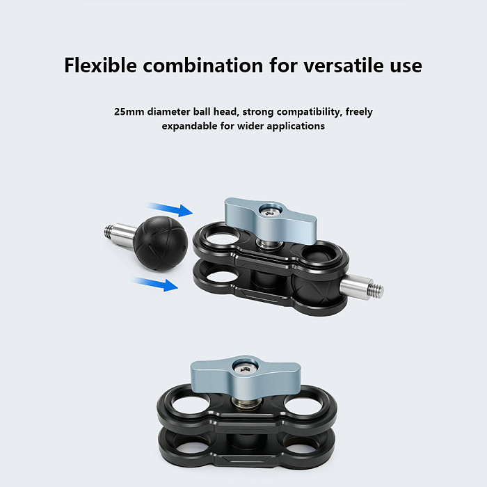 25mm Metal Articulating Magic Arm Universal Ball Head Mount With 1/4  or 3/8 Screw Camera Extension Bracket For DSLR Photography Accessories