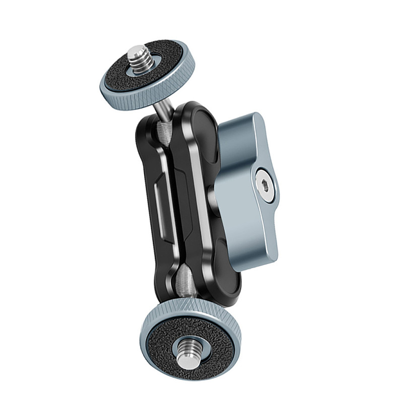 Mini Magic Arm with Dual Ball Heads & 1/4  Thread, Articulating Extension Arm for Tripod, Monitor & Camera Cage Mounting Accessory