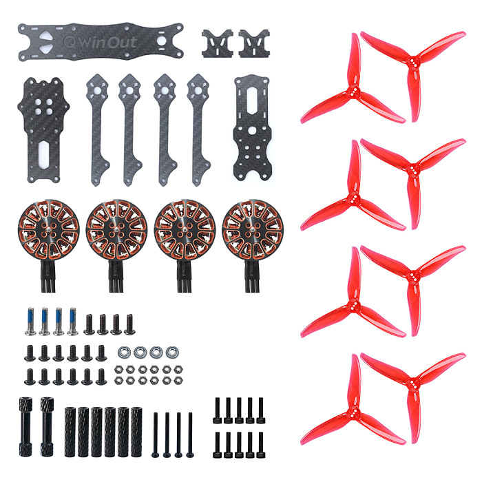 G2004 4S 2900KV Brushless Motor & 4023 3-Blade PC Propellers Frame Kit For FPV Drone