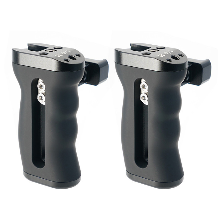 NATO Rail Quick Release Camera Side Handle Hand Grip with Top Carry Handle, Cold Shoe Expansion Bracket, Compatible with DJI Gimbal Stabilizer DSLR Mirrorless Camera