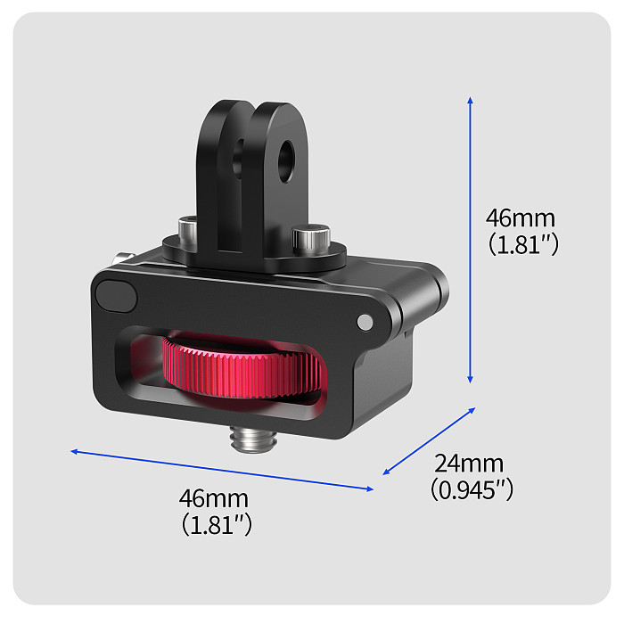 Pocket Folding Mount & Storage Bracket, 360° Rotating Quick Release, 1/4  ARRI Thread to ARRI Hole for DJI Osmo 360 II, for Insta360 X6 X5 X4 X3, for GoPro 13 12 Camera Cage Gimbal Extension