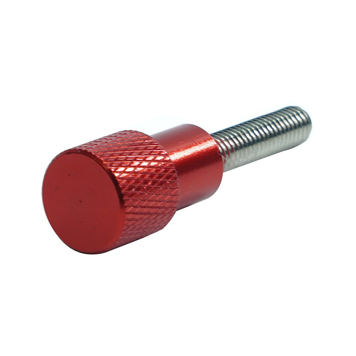 Red Knurled Thumb Screw M5x20-D12-20, Aluminum Stainless Steel Adjustable Mount for Insta360 ONE R GoPro 9 8 MAX DJI Osmo Action AKASO EK7000 4K