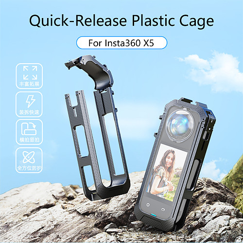 ND32 Filter & Magnetic Quick-Release Plastic Protective Frame for Insta360 X5 Camera