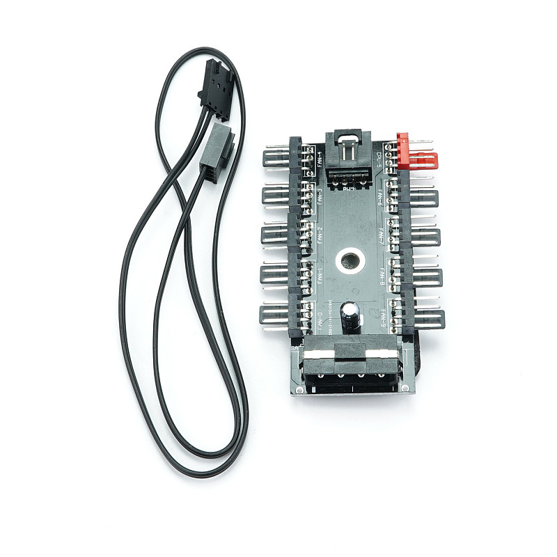 yAnsicht PC 1 to 10 4Pin  Cooling Fan Hub Molex Cooler Splitter Cable PWM 12V Led Speed Power Supply Adapter For Mining Computer