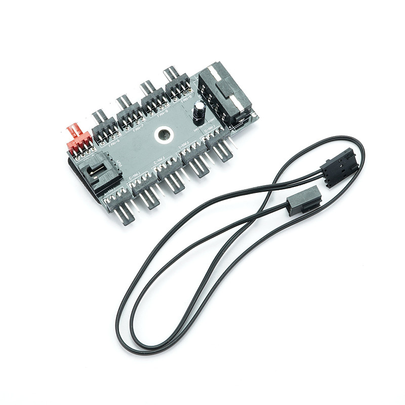 yAnsicht PC 1 to 10 4Pin  Cooling Fan Hub Molex Cooler Splitter Cable PWM 12V Led Speed Power Supply Adapter For Mining Computer