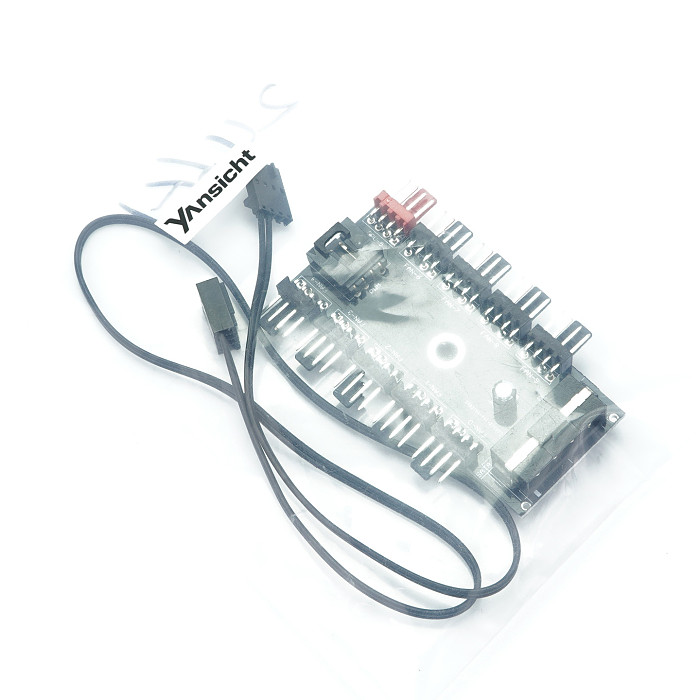yAnsicht PC 1 to 10 4Pin  Cooling Fan Hub Molex Cooler Splitter Cable PWM 12V Led Speed Power Supply Adapter For Mining Computer
