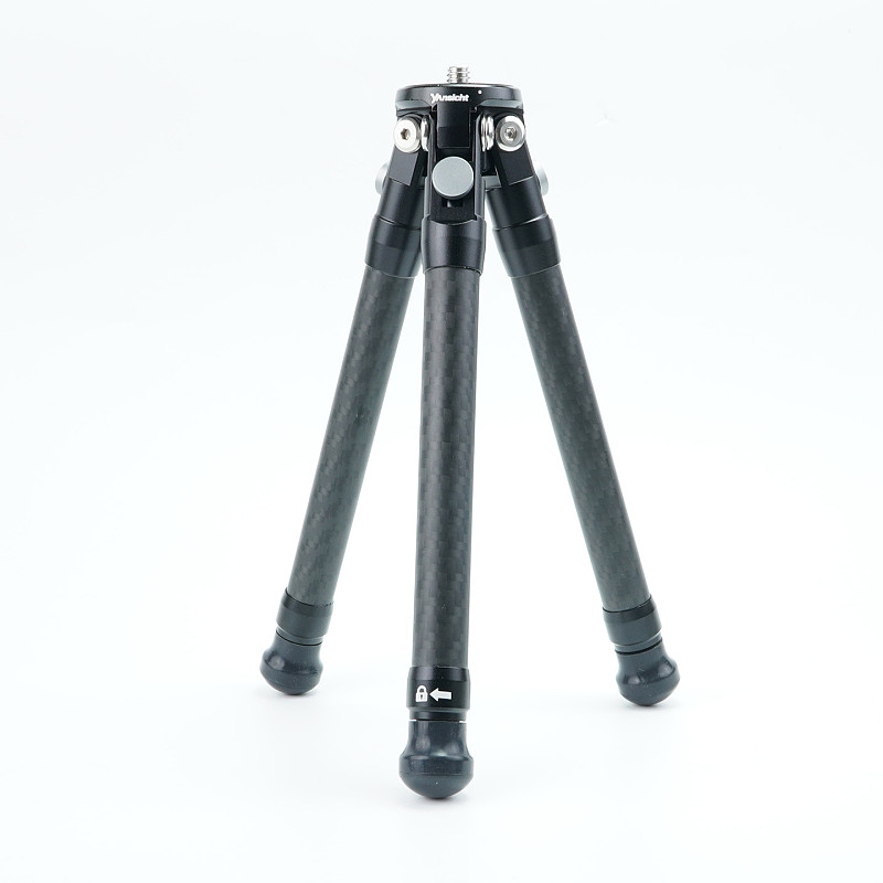 yAnsicht  ​Mini Carbon Fiber Tripod Desktop Live Broadcast Stand Camera Phone Stabilizer For Mobile Phone Accessories with 1/4 screw Hole SLR Micro Single Fill Light Microphone