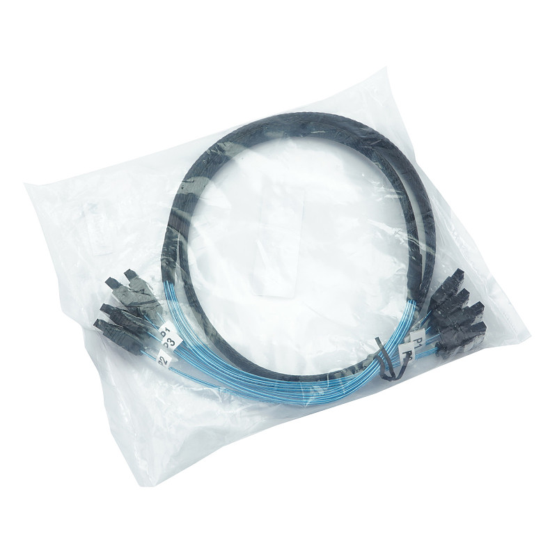 yAnsicht 4 SATA to 4 sata 4.0 7p 180 Degree with Braided Mesh for Server Computer Host SSD SATA Hard Disk Adapter Cable