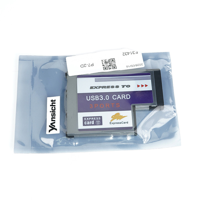 yAnsicht 3 Ports Hidden Inside USB 3.0 to Expresscard 54mm USB3.0 Adapter Converter for PCMCIA Express Card Laptop Notebook PC