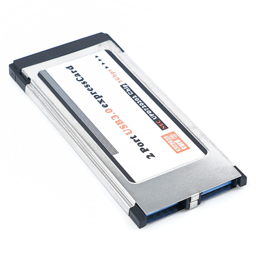 yAnsicht PCI Express to USB 3.0 Dual 2 Ports PCI-E Express Card Adapter for NEC 34MM Slot ExpressCard Converter 5Gbps PCMCIA Laptop PC