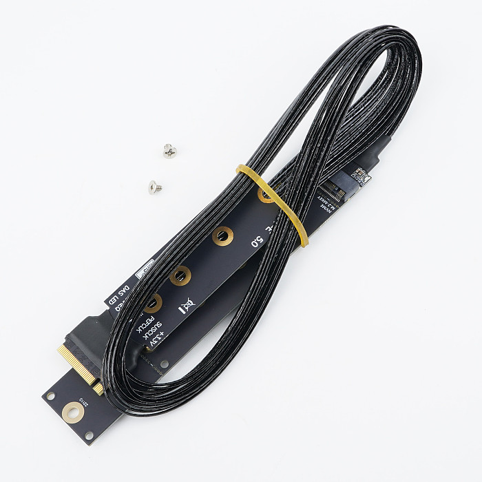 yAnsicht PCIE 5.0 X4 GEN5 SSD Adapter Cable M.2-Mkey Extension Cable 128GBPS for M.2 2280 22110 NVME SSD Silver-plated High-speed Cable