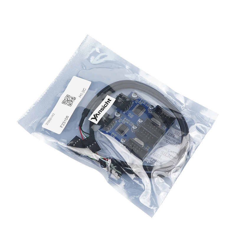 yAnsicht Motherboard USB 9PIN Header Multiplier Splitter 9 Pin 1 to 4 Port Extension Cable 30cm Connector Adapter