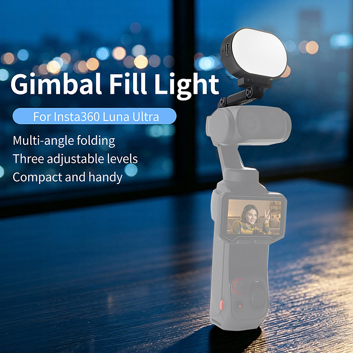 Dedicated Fill Light for Insta360 Luna Ultra, Portable Vlogging & Beauty Light, Pocket-sized LED Lamp